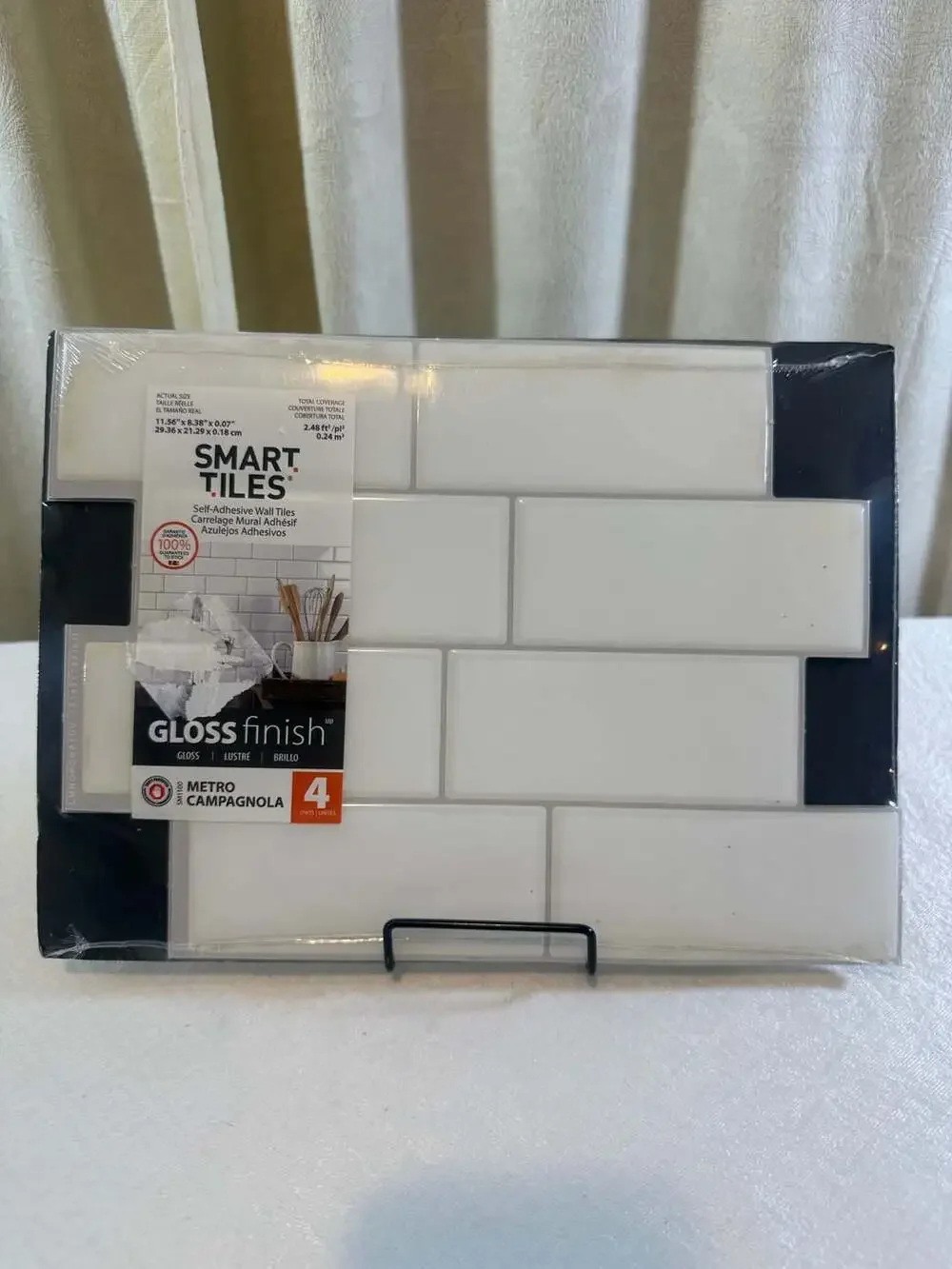 Smart Tiles Metro Campagnola Peel and Stick Wall Tiles, 4 Pack